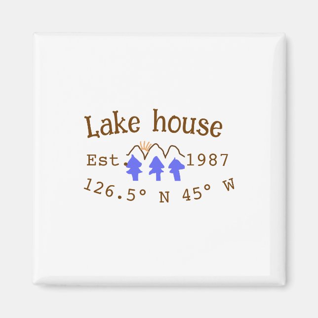 Seehaus wird gemietet. Datum Jahr benutzerdefinier Magnet (Vorne)