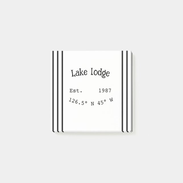 Seehaus wird gemietet. Datum Jahr benutzerdefinier Post-it Klebezettel (Vorderseite)