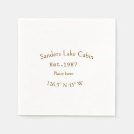 Seehaus wird gemietet. Datum Jahr benutzerdefinier Serviette