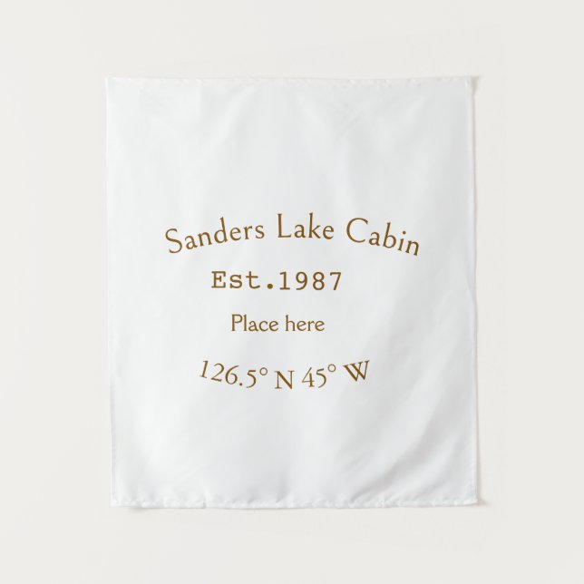 Seehaus wird gemietet. Datum Jahr benutzerdefinier Wandteppich (Vorderseite)