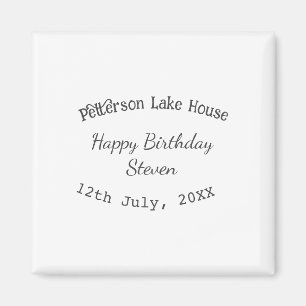 Seehäuschen Strand Alles Gute zum Geburtstag Name  Magnet