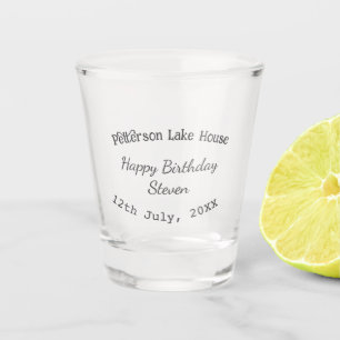 Seehäuschen Strand Alles Gute zum Geburtstag Name  Schnapsglas