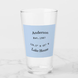 Seehäuschen usw. Datum Jahr benutzerdefinierte Koo Glas