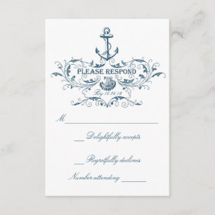 Seehochzeit UAWG-Karten RSVP Karte