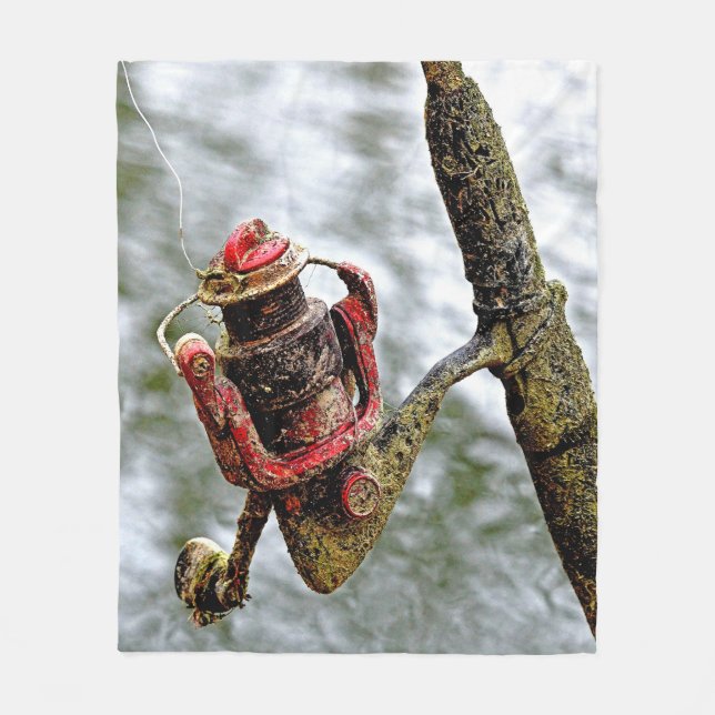 Seehöhe bessere Tage Alte grausame Fischerei Rod & Fleecedecke (Vorderseite)