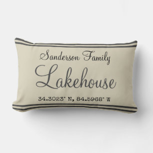 Seehouse Familienname Lumbar Pillow Lendenkissen