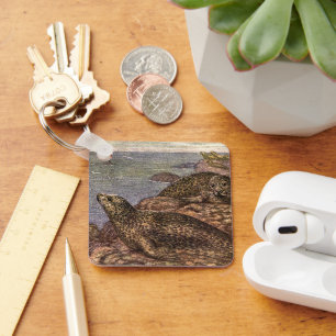 Seehunde, Alte Marine Lebewesen Ozean Tiere Schlüsselanhänger