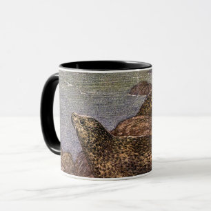 Seehunde, alte marine Lebewesen Ozean-Tiere Tasse
