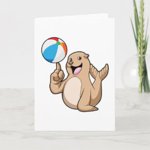 Seehunde Wasser Wasserball Karte