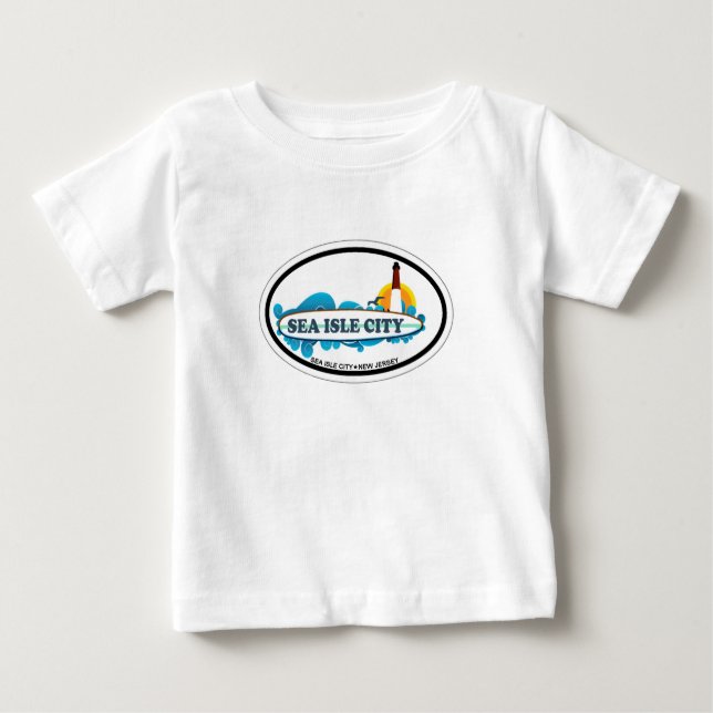Seeinsel-Stadt Baby T-shirt (Vorderseite)