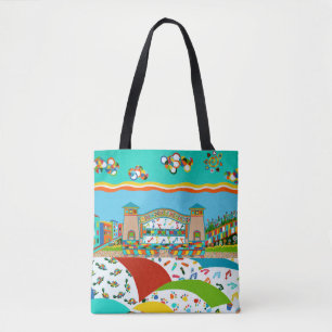 Seeinsel-Stadt-Band-Muschel-Taschen-Tasche