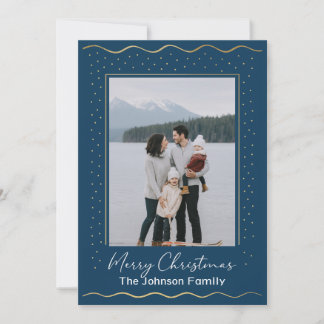 Seeinspirierte Foto-Familien-Weihnachtskarte Feiertagskarte