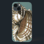 Seejuwel iPhone 13 Hülle<br><div class="desc">Eines der schönsten Juwelen des Ozeans ist dieses Bild. Diese große Muschelschelle des Conch befindet sich in diesem gerahmten Kunstwerk der Moderne: Dieses große Muschelbild des Conchs hat einen aquamarinen Hintergrund und eine Muschel mit Sepia und Weiß. Entspannen Sie sich mit diesem großartigen Stück Naturkunst.</div>