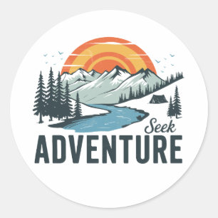 Seek Adventure - Nature Adventure Runder Aufkleber