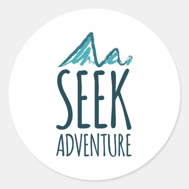 Seek Adventure Runder Aufkleber (Vorderseite)