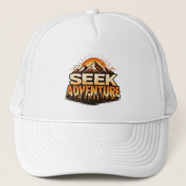 Seek Adventure Vintage Mountain Adventure Outdoor Truckerkappe