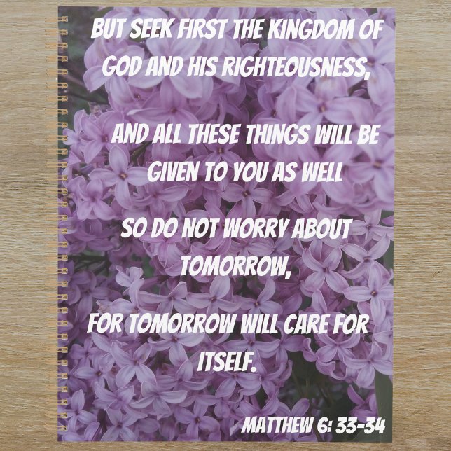 Seek First Matthew 6:33-34 Bibelverse Planer (Von Creator hochgeladen)