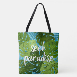 Seek Paradise Hawaiian Monstera Leaf Tropical Cool