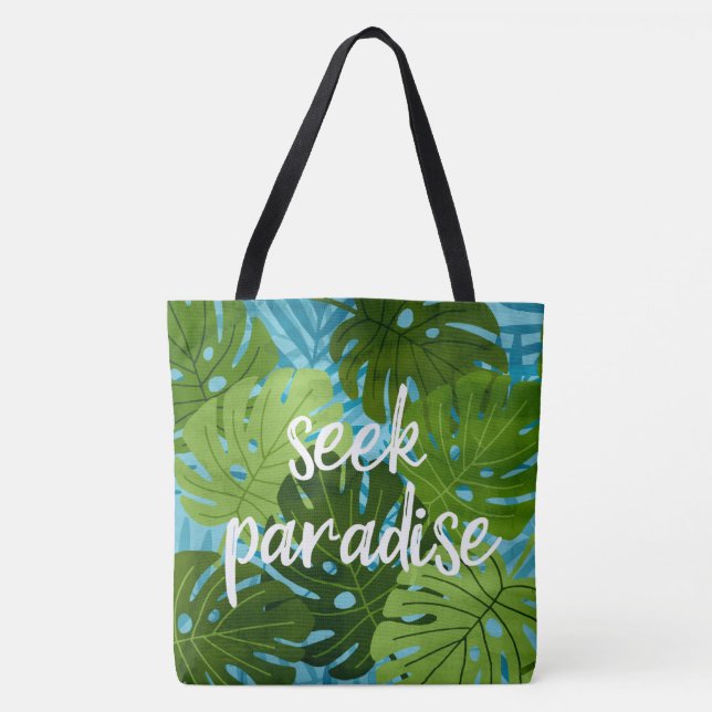 Seek Paradise Hawaiian Monstera Leaf Tropical Cool (Vorderseite)