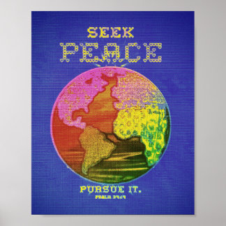 Seek Peace Earth Poster