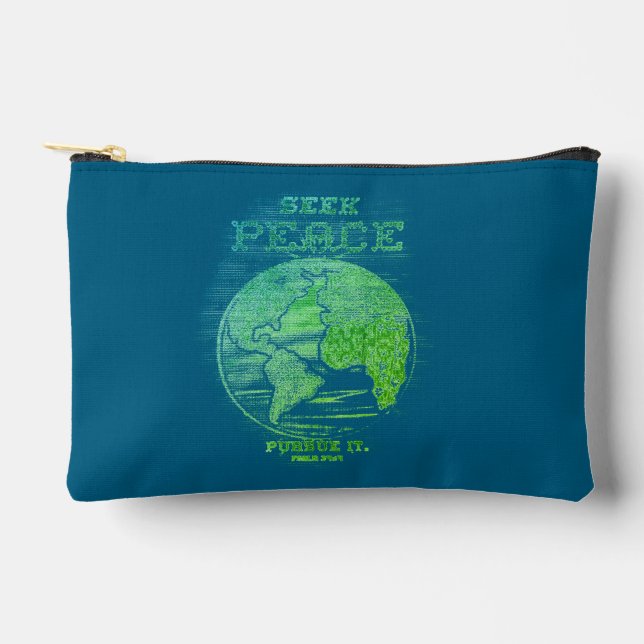 Seek Peace Scripting Cut Sew Bag Zubehörtasche (Vorderseite)