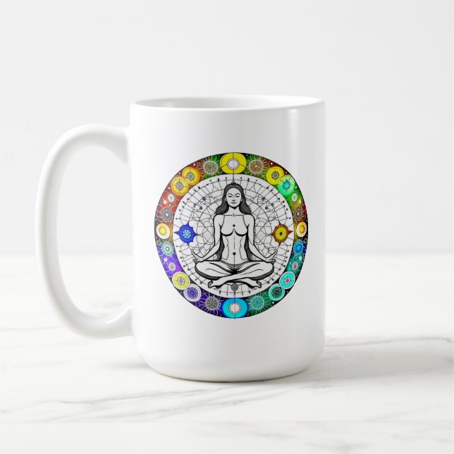 Seek Serenity Meditation Yoga Spiritual Kaffeetasse (Links)
