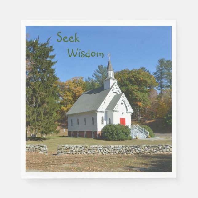 Seek Wisdom Country Church Serviette (Vorderseite)