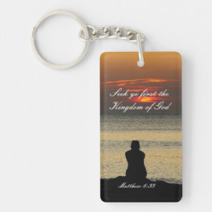 Seek Ye Erster Reich Gottes, Matthew 6:33, Ozean Schlüsselanhänger