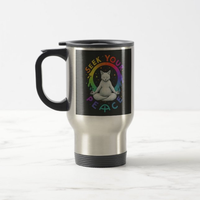 "Seek your Peace" Reisecoffee Mug Reisebecher (Links)