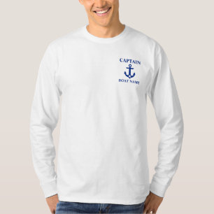 Seekapitän Boat Name Anchor Star Henley T-Shirt