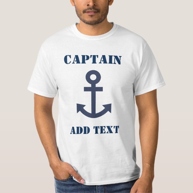 Seekapitän Mens des marine-Anker-| T-Shirt (Vorderseite)