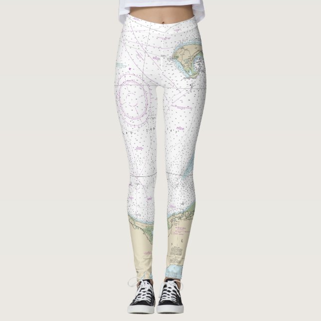 Seekarte 13246 über die Kabeljaubucht Leggings (Vorderseite)