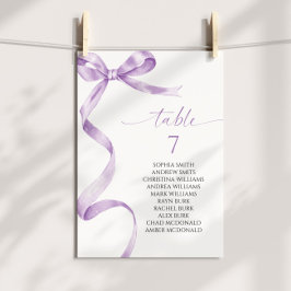 Seekarte der Lavendel-Tischnummer Einladung