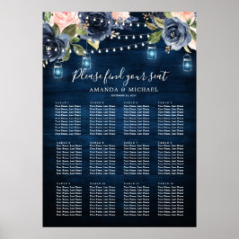 Seekarte für die blaue Blüte Poster