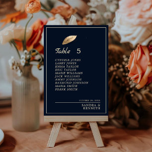 Seekarte für die Tischnummer von Navy Blue & Gold