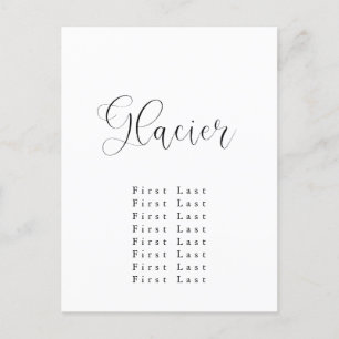 Seekarte für Gletscher Postkarte