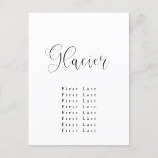 Seekarte für Gletscher Postkarte