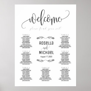 Seekarte für Hochzeiten - Bitte suchen Sie Ihren S Poster