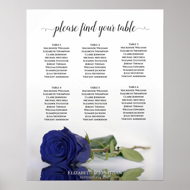 Seekarte für Navy Blue Rose 6 Poster (Vorne)