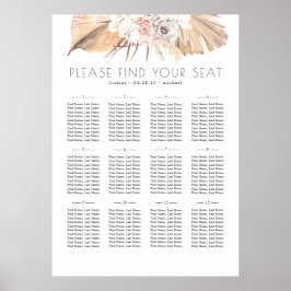 Seekarte für tropische Blätter Poster