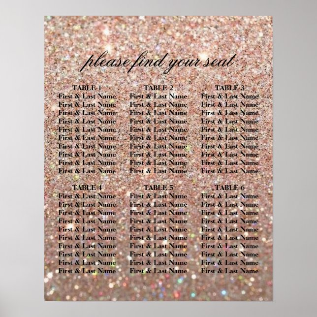 Seekarte - Rose Gold Glit Fab Poster (Vorne)