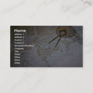 Seekarte und Kompass, Teiler Visitenkarte