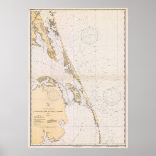 Seekarte von Outer Banks, North Carolina Poster