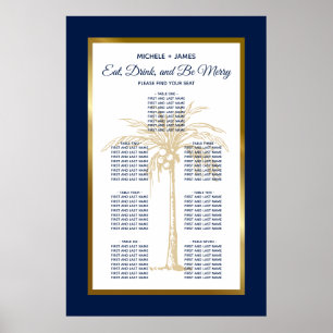 Seekarte zum Hochzeitsfeiern in Palm Poster
