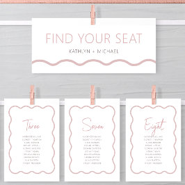 Seekarten-Header Moderne rosa Wavy Card Einladung