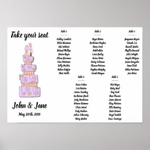 Seekarten-Plakat - Hochzeitskuchendesign Poster