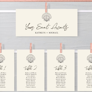 Seekartenführer Moderne Beach Muschel Ocean Card Einladung