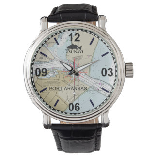 Seekartenüberwachung von Port Aransas Armbanduhr