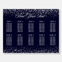 Seekartenzeichen für Hochzeiten - Navy Starry Nigh