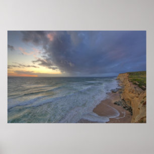 Seeklippen fangen Tage letztes Licht an Pomponi Poster